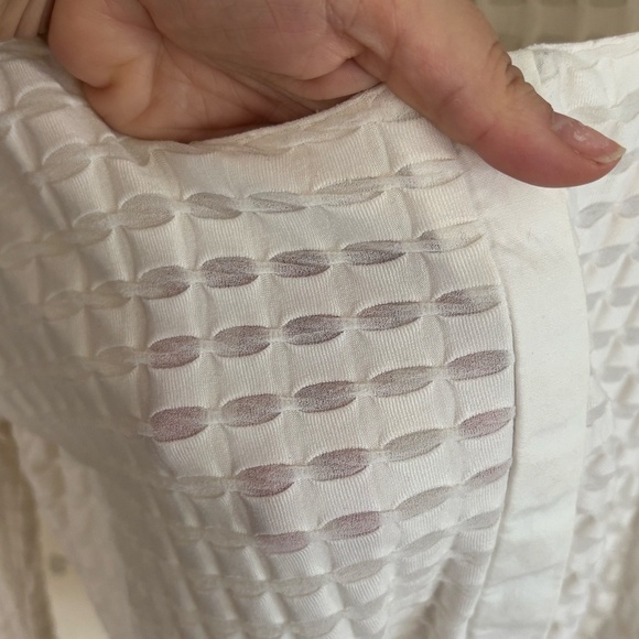 Unreal white long sleeve collard semi sheer y2k 90s shirt - Picture 3 of 7